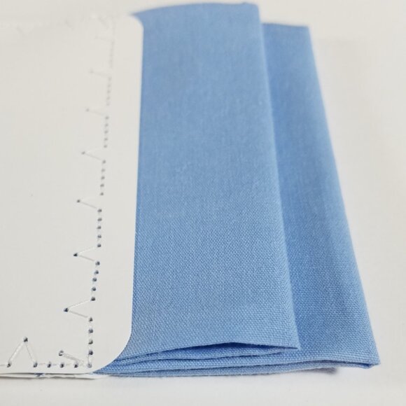 NEW Blue 100% Cotton Pre-Folded Pocket Square Handkerchief Insert - Picture 6 of 6